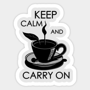 keep calm and carry on Sticker